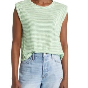 Frame Striped Linen T-Shirt